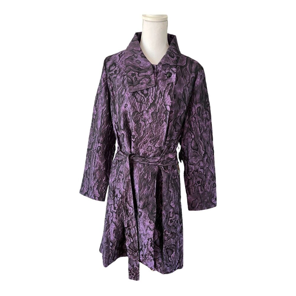 2OH Threads (2 Old Hippies) Trench Coat-Purple Size M (NWT $399)